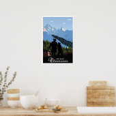 Chamonix, Mont Blanc, reizen Poster (Keuken)