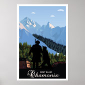 Chamonix, Mont Blanc, reizen Poster (Voorkant)