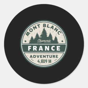 Chamonix Mont Blanc Resort op Frankrijk en Italië Ronde Sticker