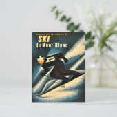 Chamonix Mont Blanc Sneeuw Frans Ski Briefkaart (Staand voorkant)