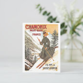  Chamonix Mont Blanc Travel Poster Briefkaart (Staand voorkant)