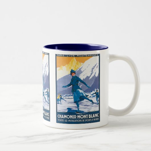 Chamonix-Mont Blanc Tweekleurige Koffiemok (Rechts)