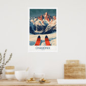 Chamonix Muur Kunst Poster 1 (Keuken)