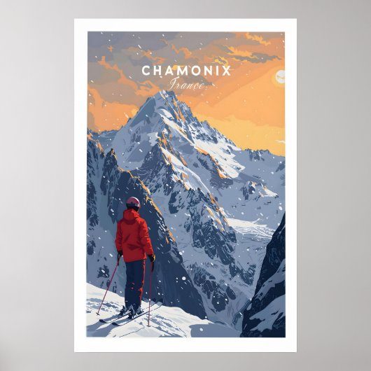 Chamonix Reisposter - Frankrijk 1 Poster (Voorkant)