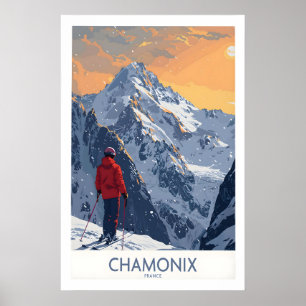 Chamonix Ski Print - Frankrijk 1