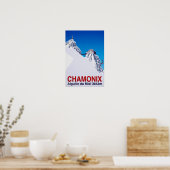 Chamonix Ski Resort Frankrijk Poster (Keuken)