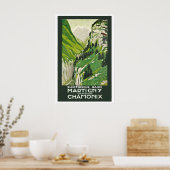Chamonix Switzerland Martigny-Chatelard Railway Poster (Keuken)