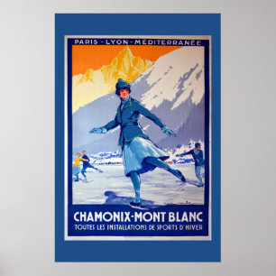 Chamonix, Switzerland Vintage Travel Poster