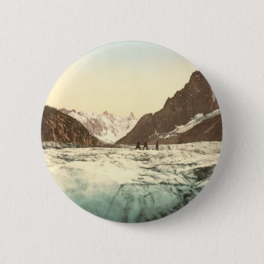 Chamonix Valley - Mer de Glace Ronde Button 5,7 Cm (Voorkant)
