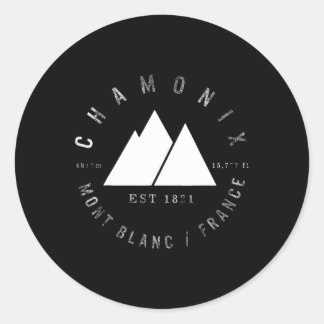 Chamonix Valley Mont Blanc France Skiing Snowboard Ronde Sticker