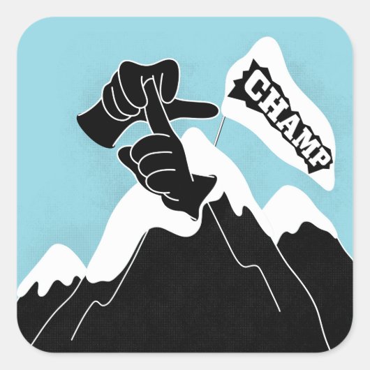 Champ - ASL Design Vierkante Sticker (Voorkant)