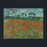 Champ avec des pavots par Van Gogh Carte postale<br><div class="desc">Van Gogh - une célébration des Maîtres d'Art</div>