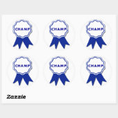 Champ Blue Lint Ronde Sticker (Vel)