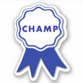 Champ Blue Lint Sticker (Voorkant)