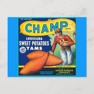 Champ Brand Sweet Potates Ad Briefkaart