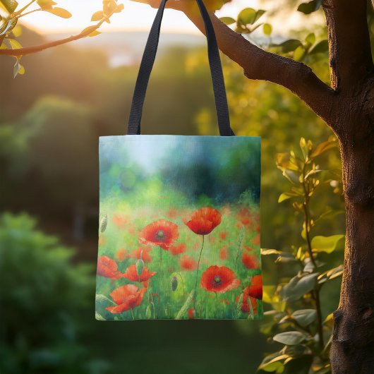 Champ coloré avec Sac fourre-tout de Poppies