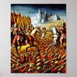 Champ de bataille médiéval AI Poster d'Art numériq