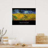 Champ de blé avec corbeaux par van Gogh Poster Imp (Cuisine)