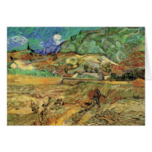 Champ de blé clos avec paysan de Vincent van Gogh