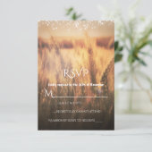 Champ de blé Mariage campagnard rustique RSVP (Debout devant)