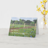 Champ de Bluebonnets - Carte de fête des mères (Fleur jaune)