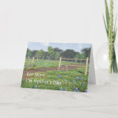 Champ de Bluebonnets - Carte de fête des mères (Devant)