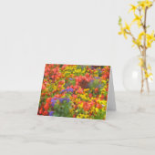 Champ de carte de note de fleurs (Fleur jaune)