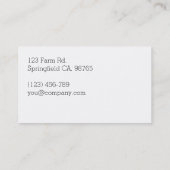 Champ de ferme avec le carte de visite en (Dos)