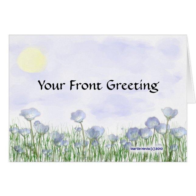 Champ de fleurs bleues (Devant horizontal)