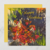 Champ de fleurs Carte d'anniversaire (Devant / Derrière)
