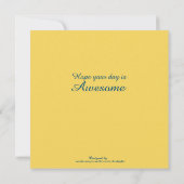 Champ de fleurs Carte d'anniversaire (Dos)