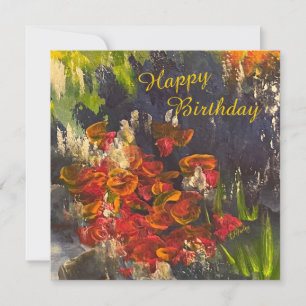 Champ de fleurs Carte d'anniversaire