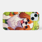 Champ de fleurs Cavalier King Charles Pastel (Verso Horizontal)