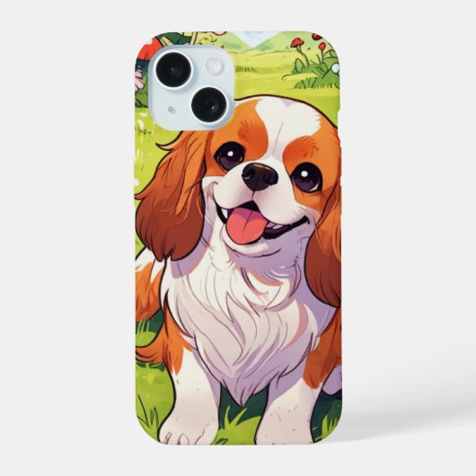 Champ de fleurs Cavalier King Charles Pastel (Verso)