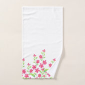 Champ de fleurs d'aquarelle rose profonde (Serviette à main)