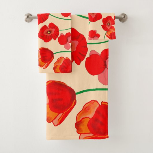 Champ de fleurs de pavot rouge sur arrière - plan (En situation)