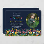 Champ de fleurs Invitation photo (Devant / Derrière)