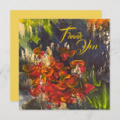 Champ de fleurs Merci carte plat (Devant / Derrière)