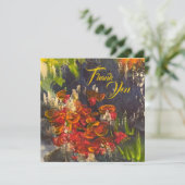 Champ de fleurs Merci carte plat (Debout devant)