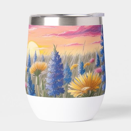 Champ de Fleurs sauvages au coucher du soleil (Gauche)