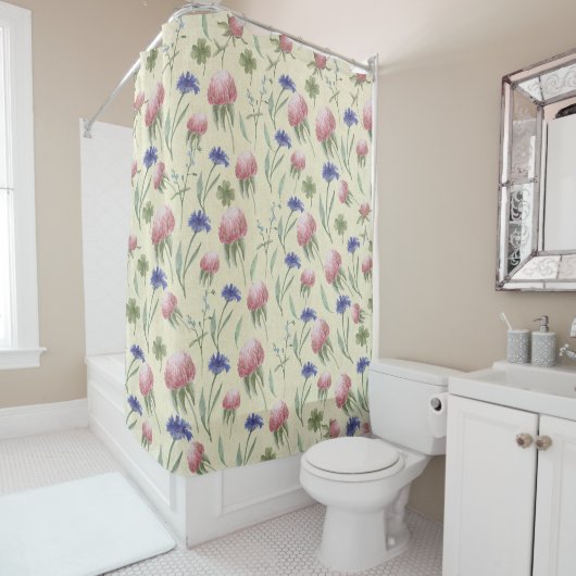 Champ de fleurs sauvages Douche rideau (En situation)
