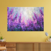 Champ de fleurs violet rose Art mural abstrait (Insitu(Salon))