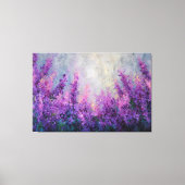 Champ de fleurs violet rose Art mural abstrait (Recto)