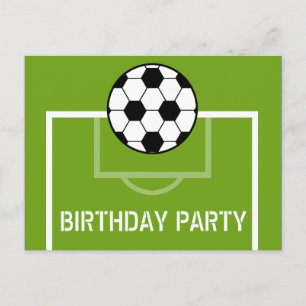 Champ de football Anniversaire Carte postale Invit