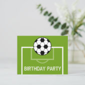 Champ de football Anniversaire Carte postale Invit (Debout devant)