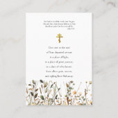 Champ de la carte de prière funéraire orthodoxe Fl (Dos)