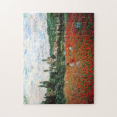 Champ de Monet de puzzle rouge de pavots (Vertical)