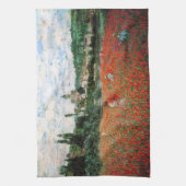 Champ de Monet de serviette de cuisine rouge de (Vertical)