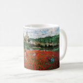 Champ de Monet de tasse rouge de pavots (Devant droit)