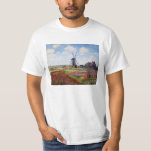 Champ de Monet des tulipes avec le T-shirt de